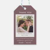 バラ写真結婚の感謝お願いギフトラベル ギフトタグ (正面)