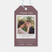 バラ写真結婚の感謝お願いギフトラベル ギフトタグ (裏面)