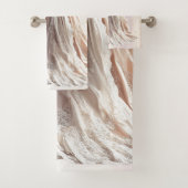 バラ冬の結婚式の花嫁ゴールデンシャイニーハートパーティー バスタオルセット (インサイチュ)