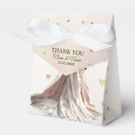 バラ冬の結婚式の花嫁ゴールデンシャイニーハートパーティー フェイバーボックス