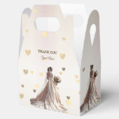 バラ冬の結婚式の花嫁ゴールデンシャイニーハート フェイバーボックス (オープン)