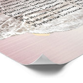 バラ冬の結婚式の花嫁ゴールデンシャイニーハート ポスター (角)