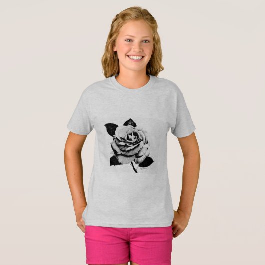 バラ刻印のキッズTシャツ Tシャツ (正面フル)