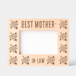 バラ刻印義母用フレーム レーザー彫刻フレーム