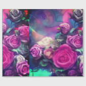 バラ包装紙 ラッピングペーパー (フラット)