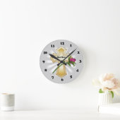 バラ十字架 ラウンド壁時計 (ホーム)