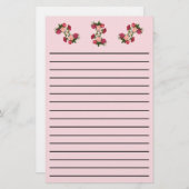 バラ厚線ひな形 便箋 (正面/裏面)