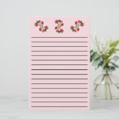 バラ厚線ひな形 便箋 (スタンド正面)