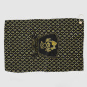 バラ及びアザミクローバーゴルフタオル ゴルフタオル (横)