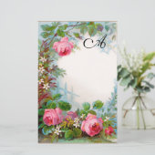 バラ及びジャスミンフローラ美しいモノグラム (スタンド正面)