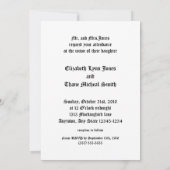 バラ及びスカルフレームゴシック結婚式招待状 招待状 (裏面)