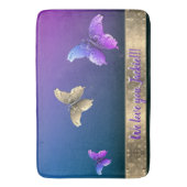 バラ及びバタフライバスマット付き/文字 バスマット (正面縦)