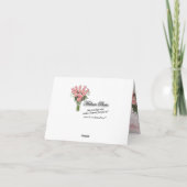 バラ及びレースはあらゆる大事な行事のためにカスタマイズ サンキューカード (裏面)