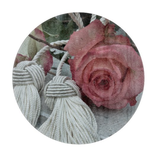 バラ及び房ラウンドカットボード カッティングボード (正面)