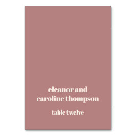 バラ名シンプルほこりっぽいカスタムウェディング座席表 テーブルナンバー