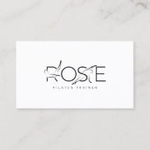 バラ名ピラティスインストラクター名刺 名刺 (正面)