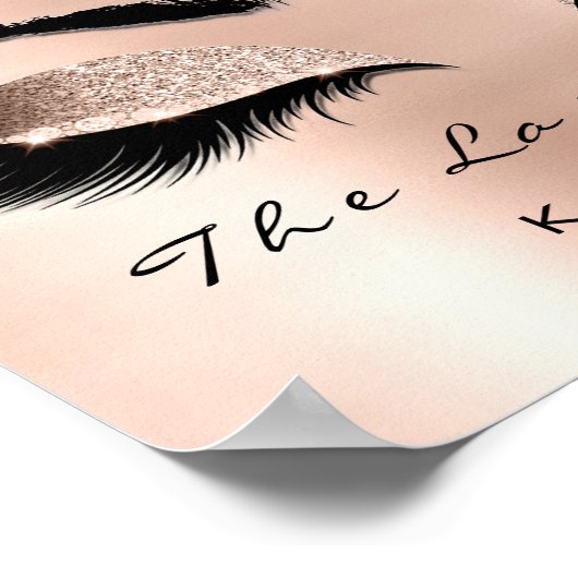 バラ名メイクアップ美しいスタジオラッシュズサロン ポスター (角)