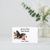 バラ名刺付き蝶 名刺 (スタンド正面)