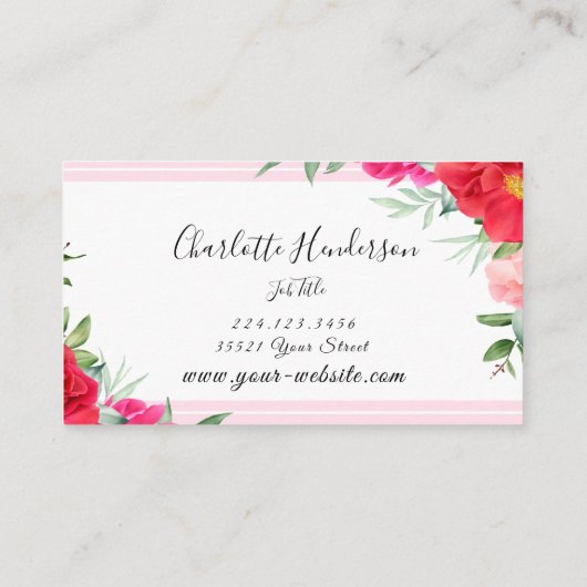 バラ名刺 名刺 (裏面)