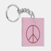 バラ和平サイン キーホルダー (正面左)