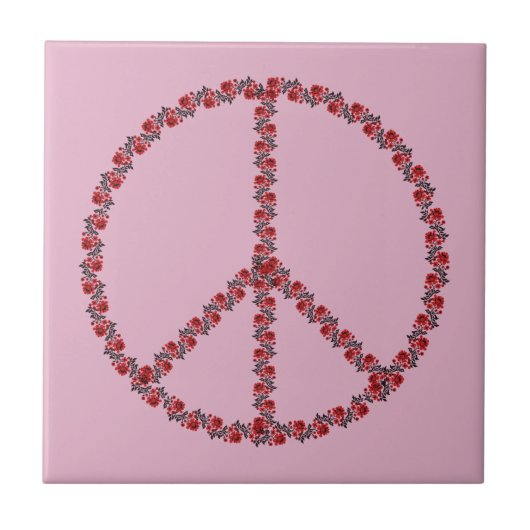 バラ和平サイン タイル (正面)