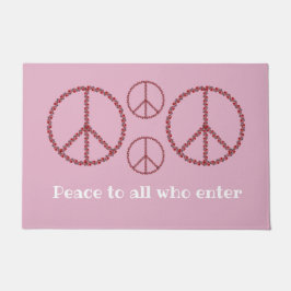 バラ和平サイン ドアマット