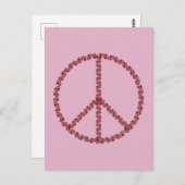 バラ和平サイン ポストカード (正面/裏面)