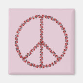 バラ和平サイン マグネット (正面)