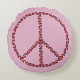 バラ和平サイン ラウンドクッション