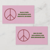 バラ和平サイン 名刺 (正面/裏面)