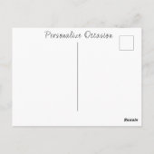 バラ咲く花束花瓶の花スケッチアート ポストカード (裏面)