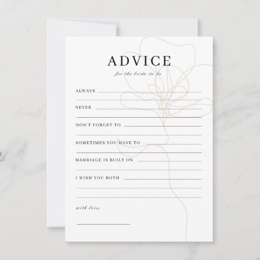 バラ図解入りの、写真付きの花嫁Beアドバイスカード サンキューカード (正面)