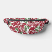 バラ国の赤い緑のヴィンテージフローラ ファニーパック (レイダウン)