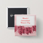 バラ国際的ズ・ウィメンズ・デイ 缶バッジ (正面&裏面)
