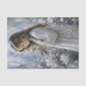 バラ園のデコパージュの少女 薄葉紙 (正面)