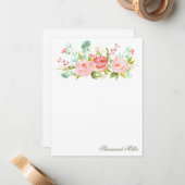 バラ園のパーソナライズな文房具カード ノートカード (正面/裏面インサイチュ)