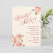 バラ園のブライダルシャワーの招待状 招待状 (スタンド正面)