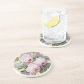 バラ園のブルボン英国のピンクの花柄 コースター (側面)