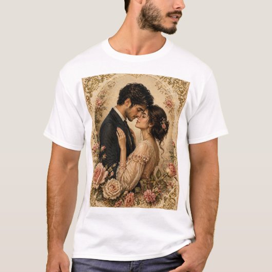バラ園のロマンス。 Tシャツ (正面)