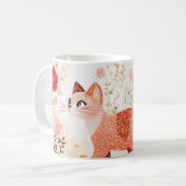 バラ園の幻想的な猫 コーヒーマグカップ (正面左)