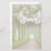 バラ園の文房具の愛鳩 便箋 (正面/裏面)