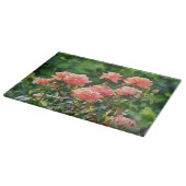 バラ園の花アートガラス カッティングボード (角)