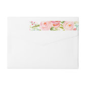 バラ園の花柄の黒板 ラップアラウンドラベル (裏面)