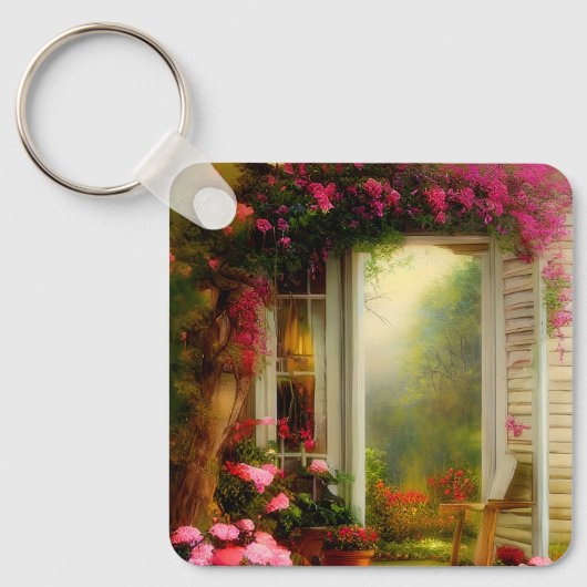 バラ園門 キーホルダー (正面)