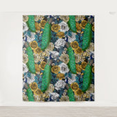 バラ園3の孔雀 タペストリー (正面)