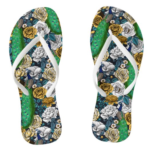 バラ園3の孔雀 ビーチサンダル (ソール)