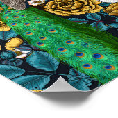 バラ園3の孔雀 ポスター (角)