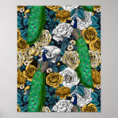 バラ園3の孔雀 ポスター (正面)