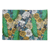 バラ園3の孔雀 枕カバー (裏面-左)