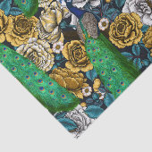 バラ園3の孔雀 薄葉紙 (詳細)